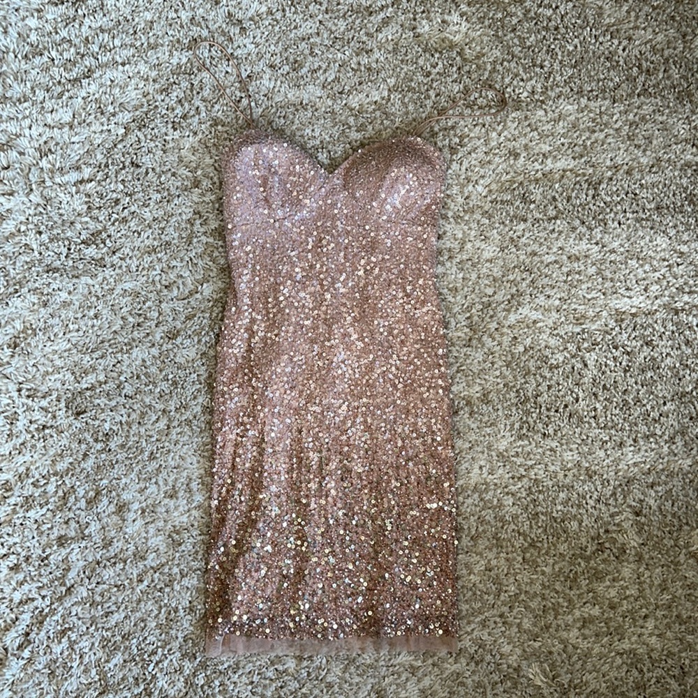 Pink sequin dress